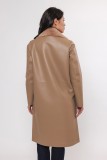 REVERSIBLE  COAT TWO COLORS - ECRU AND CAMEL