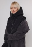 LOOSE HOODED COLLAR - THREE COLORS  LEOPARD, BLACK AND OFF-WHITE