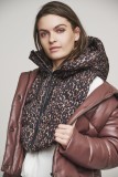 LOOSE HOODED COLLAR - THREE COLORS  LEOPARD, BLACK AND OFF-WHITE