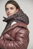 LOOSE HOODED COLLAR - THREE COLORS  LEOPARD, BLACK AND OFF-WHITE